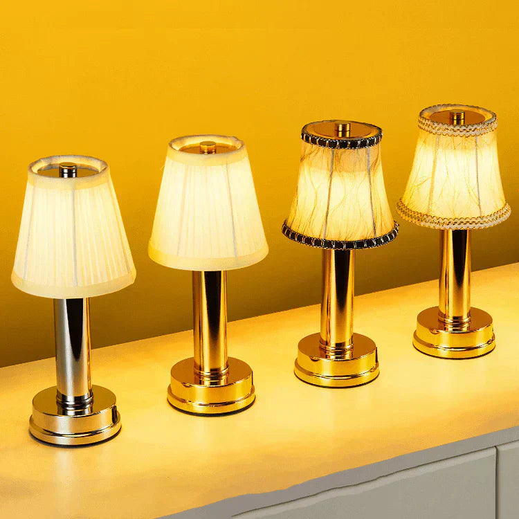 Chic Wireless Table Lamp in Soft Metal Finish - MetalTable