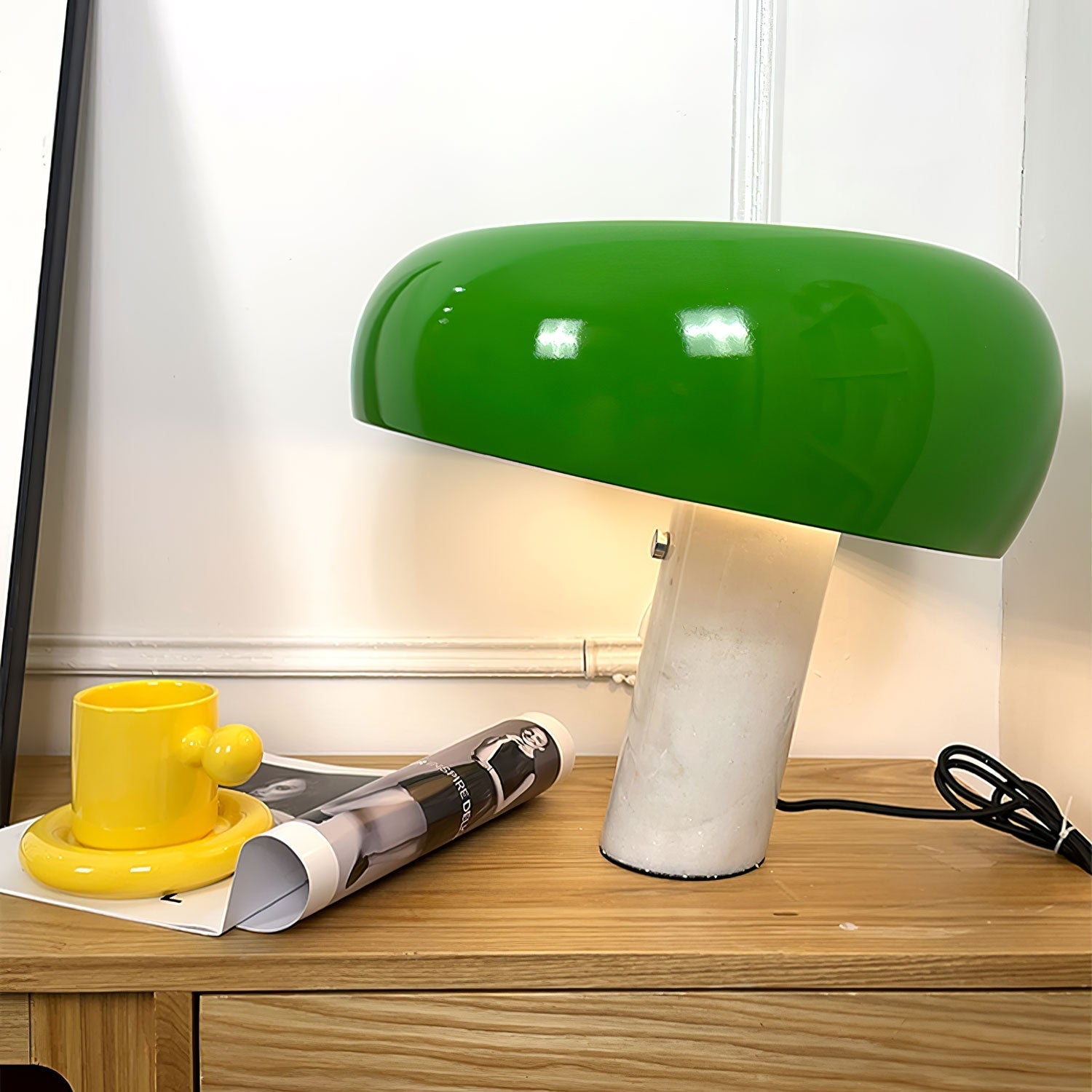 Elegant Marble Table Lamp with Warm LED Glow - MarbleTable