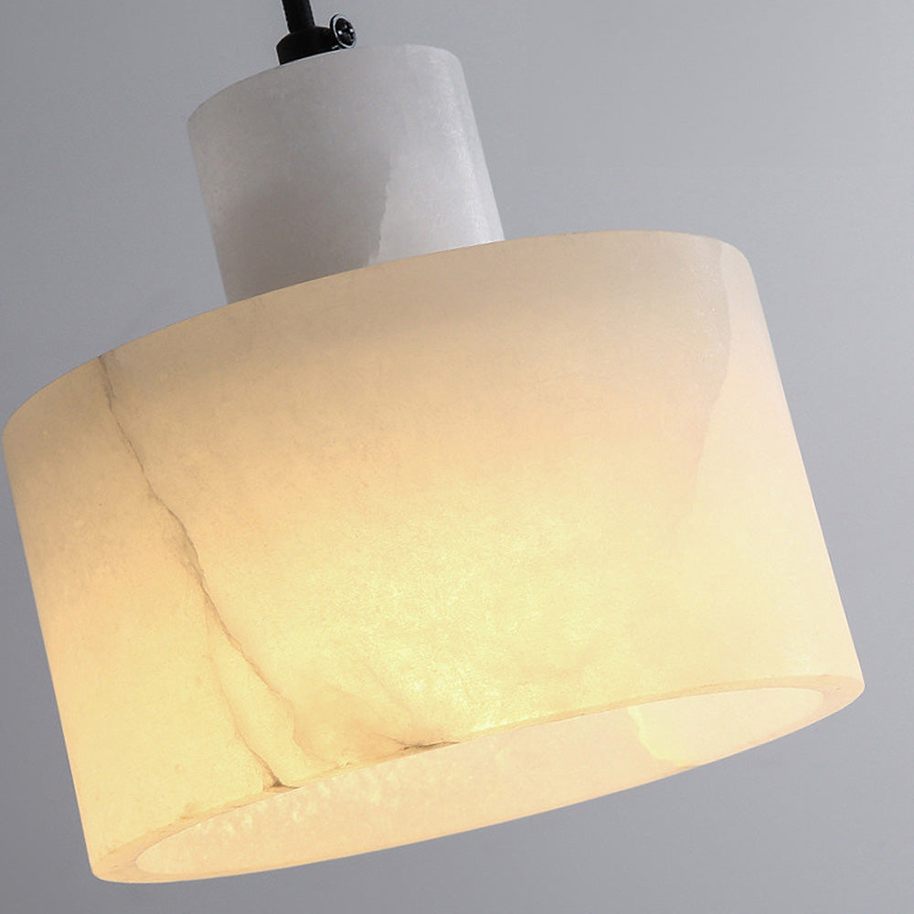 Elegant Scandinavian Ceiling Lamp with White Marble Finish - WhiteStone