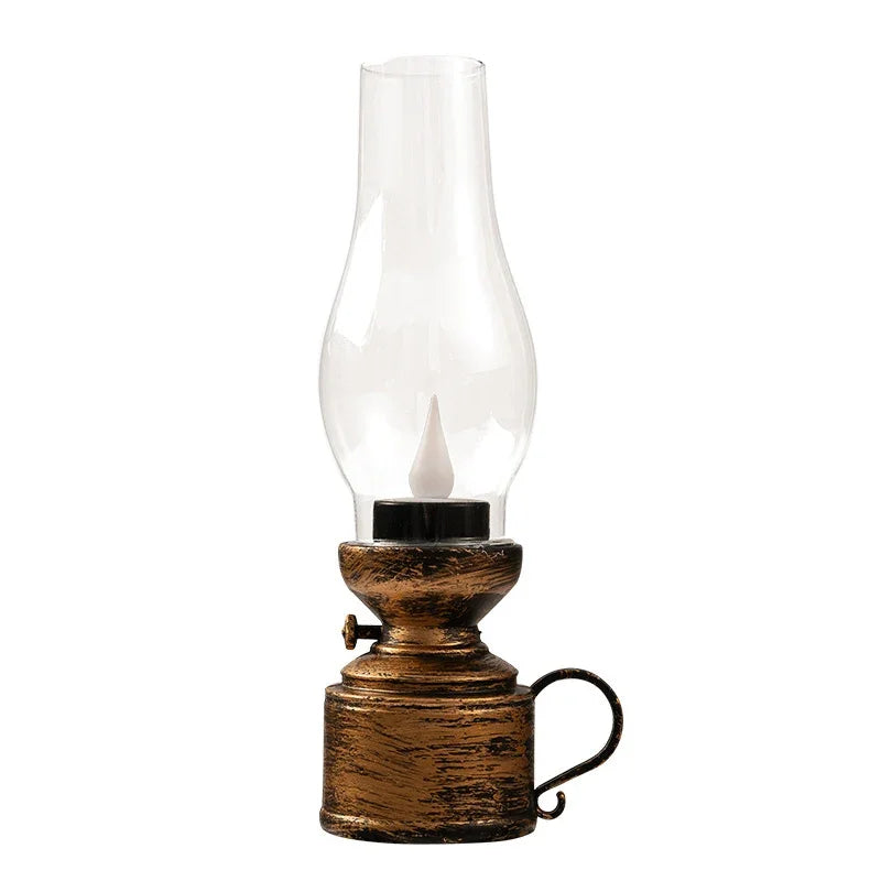 retro kerosene inspired led table lamp for cozy home decor retrotable