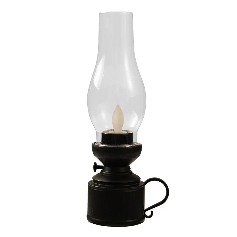 retro kerosene inspired led table lamp for cozy home decor retrotable