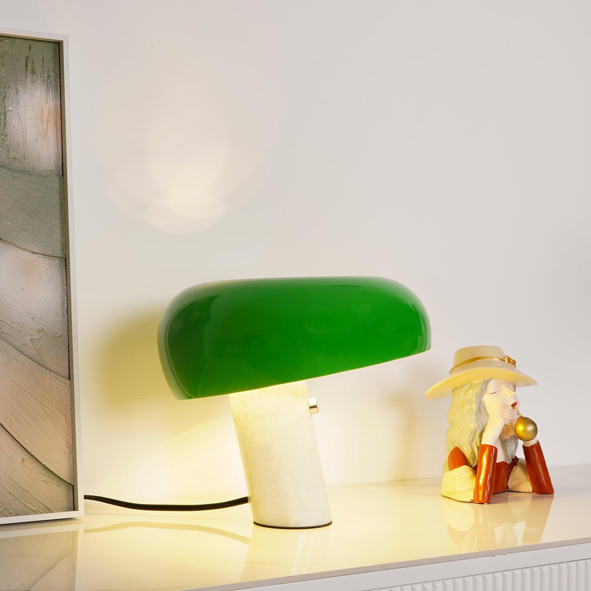 Elegant Marble Table Lamp with Warm LED Glow - MarbleTable