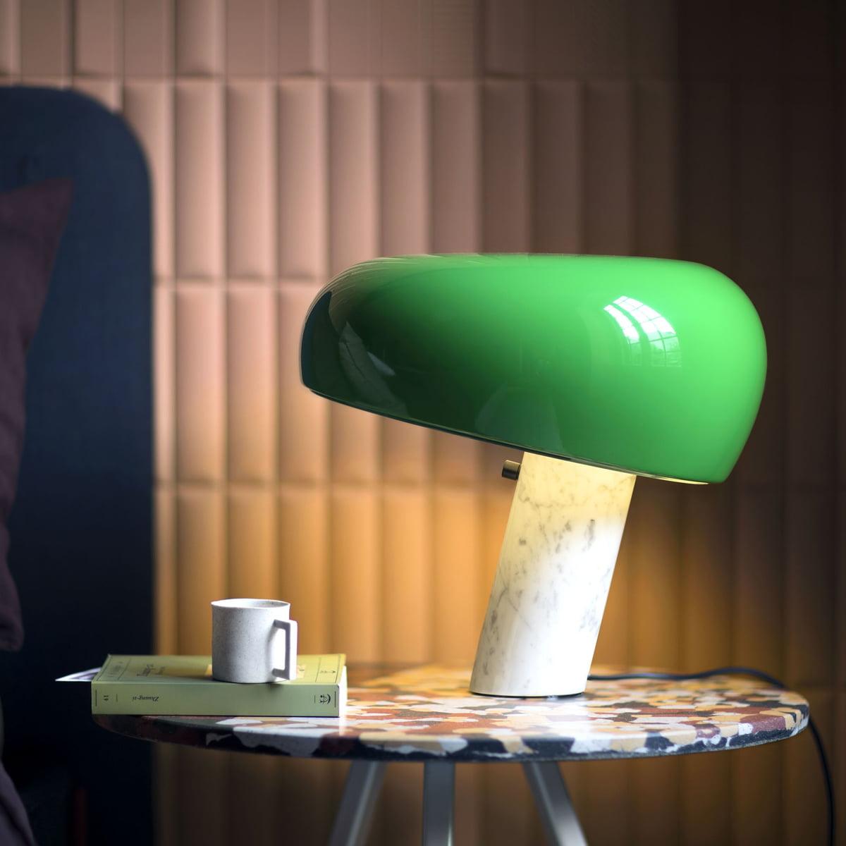 Elegant Marble Table Lamp with Warm LED Glow - MarbleTable