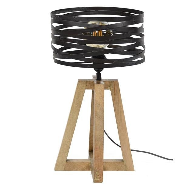 Modern Industrial Wooden Table Lamp for a Cozy, Stylish Glow - WoodTable