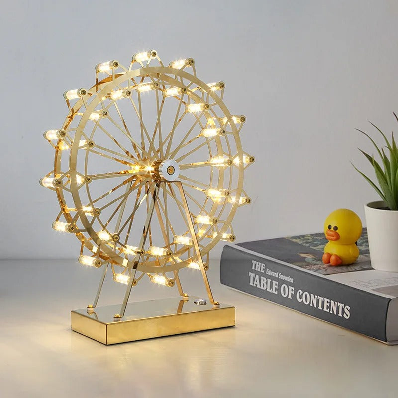 Unique Ferris Wheel LED Table Lamp for a Radiant, Modern Vibe - WheelTable
