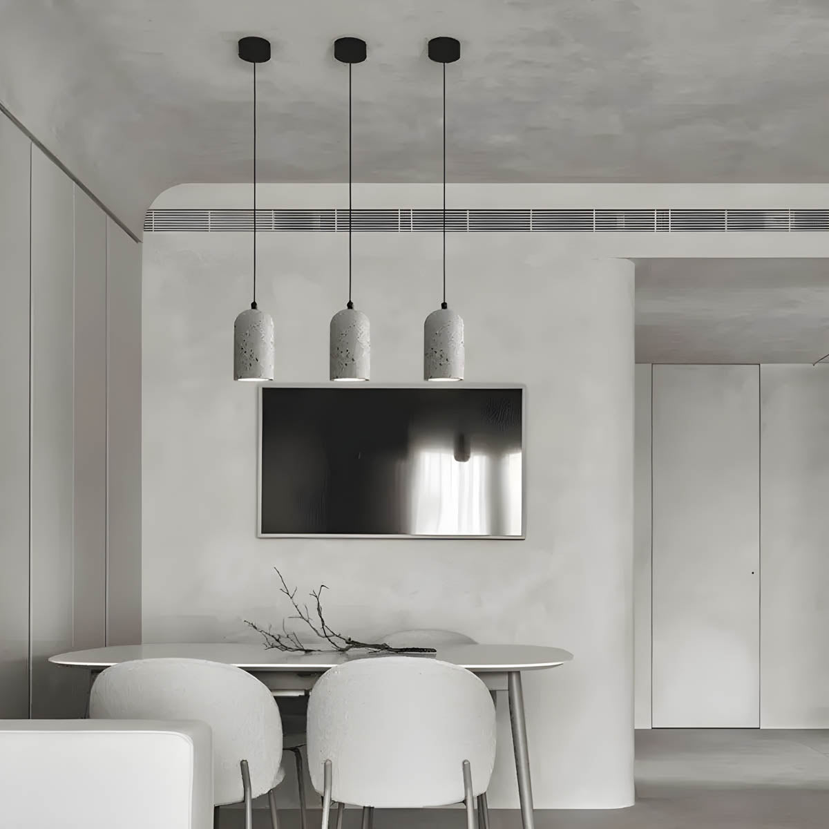 sleek concrete pendant lamp for modern interiors concretedrop