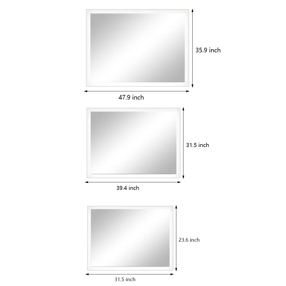 102 x 81 cm Dimmable Memory Touch Bathroom Vanity Mirror with Light