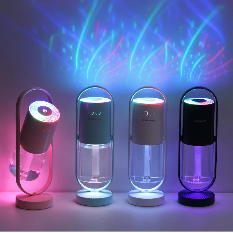 Sleek 360° Rotating LED Night Light with USB Hydration Feature - RotateTable