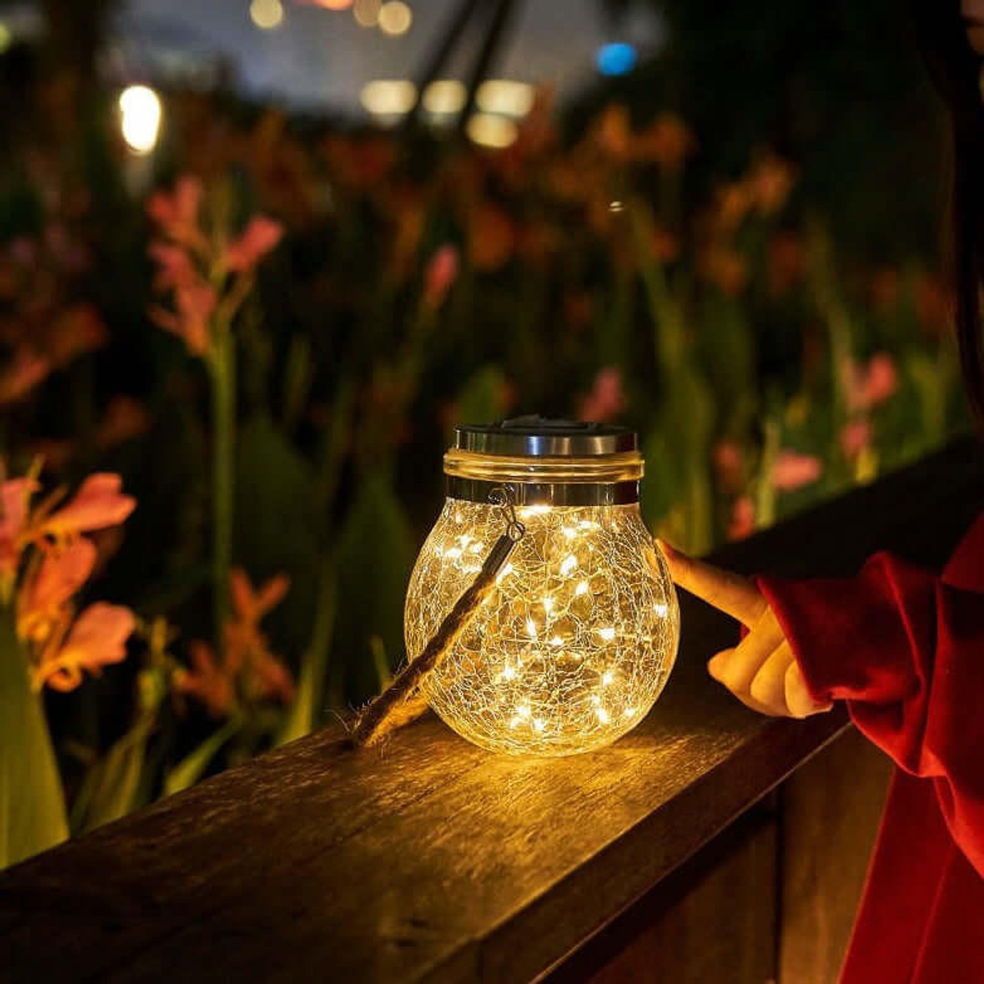 Solar-Powered Glass Table Lamp for a Cozy, Eco-Friendly Glow - SolarTable