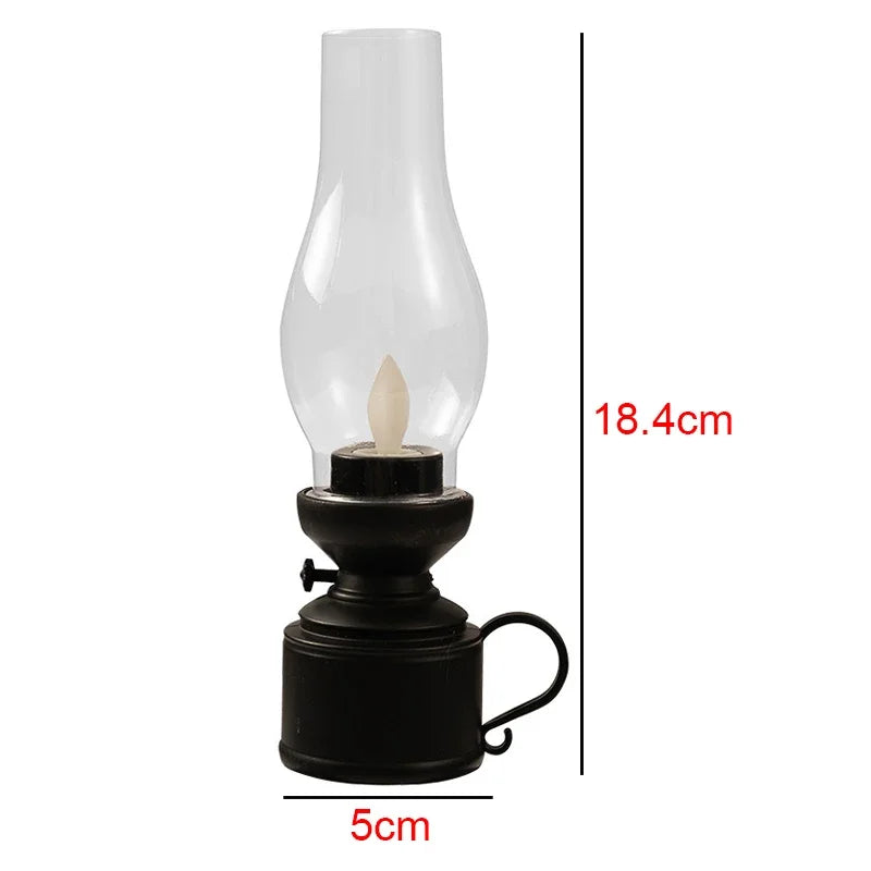 retro kerosene inspired led table lamp for cozy home decor retrotable