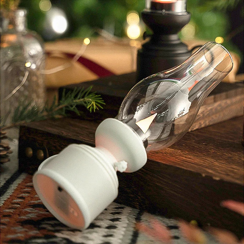 retro kerosene inspired led table lamp for cozy home decor retrotable