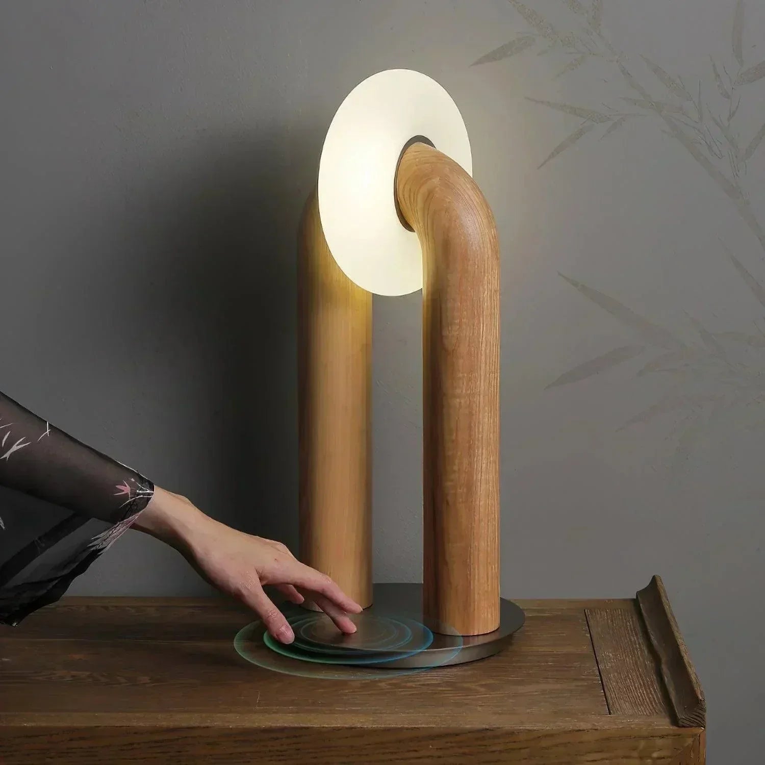 Sleek Rechargeable Arched Table Lamp for Modern Interiors - IndoTable