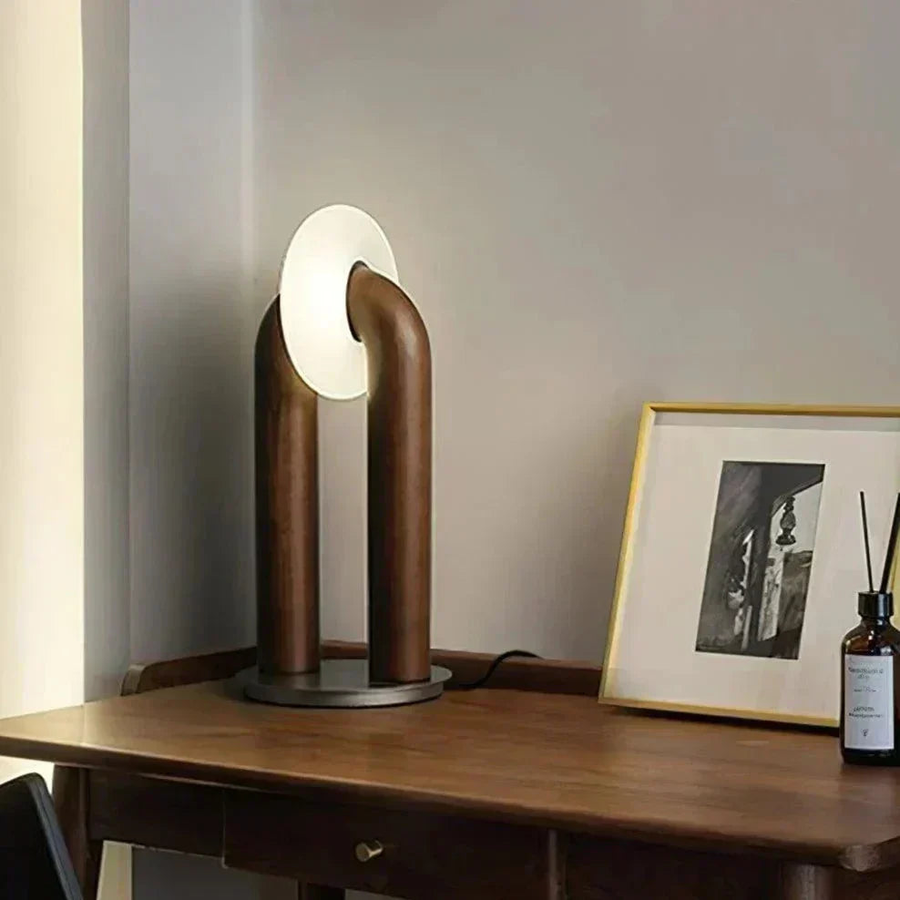 Sleek Rechargeable Arched Table Lamp for Modern Interiors - IndoTable
