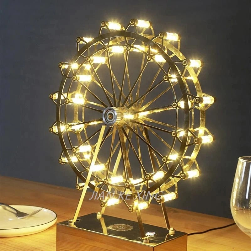 Unique Ferris Wheel LED Table Lamp for a Radiant, Modern Vibe - WheelTable